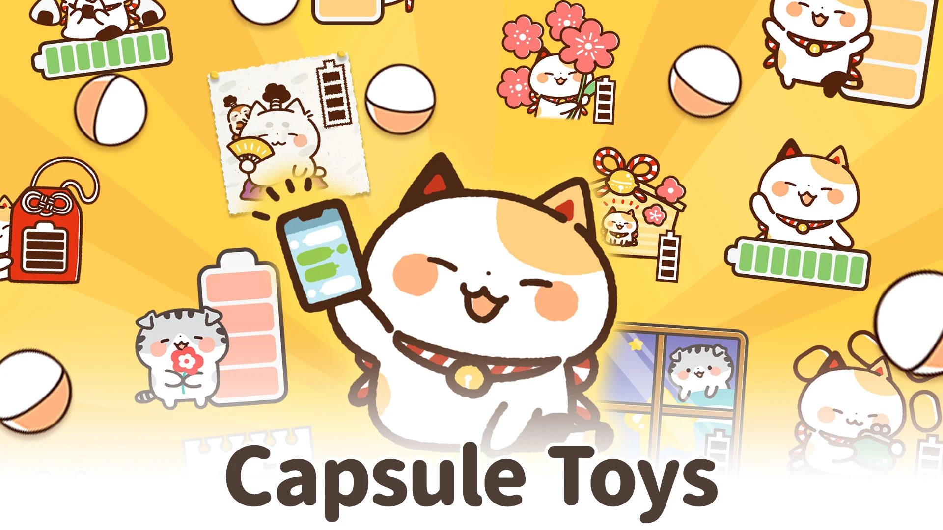 Battery widget Maneki Nekko screenshot